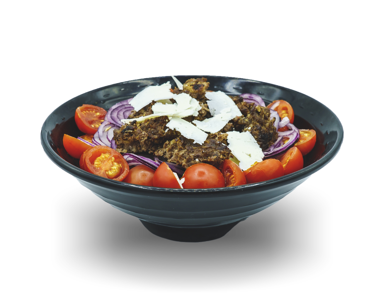 Insalata, Straccetti di vitello, ciliegino, cipolla rossa, ricotta salata. Insalata, Straccetti di vitello, ciliegino, cipolla rossa, ricotta salata.