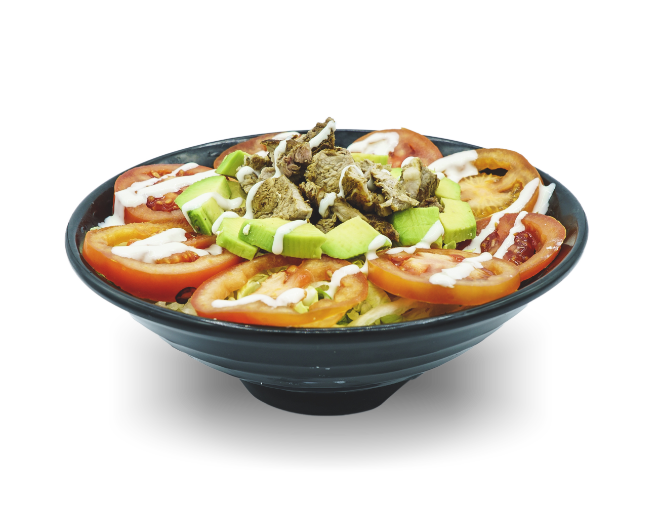 Insalata, Pulled pork, iceberg, pomodoro, avocado, prezzemolo, sale, pepe, succo di limone, aceto balsamico. Insalata, Pulled pork, iceberg, pomodoro, avocado, prezzemolo, sale, pepe, succo di limone, aceto balsamico.