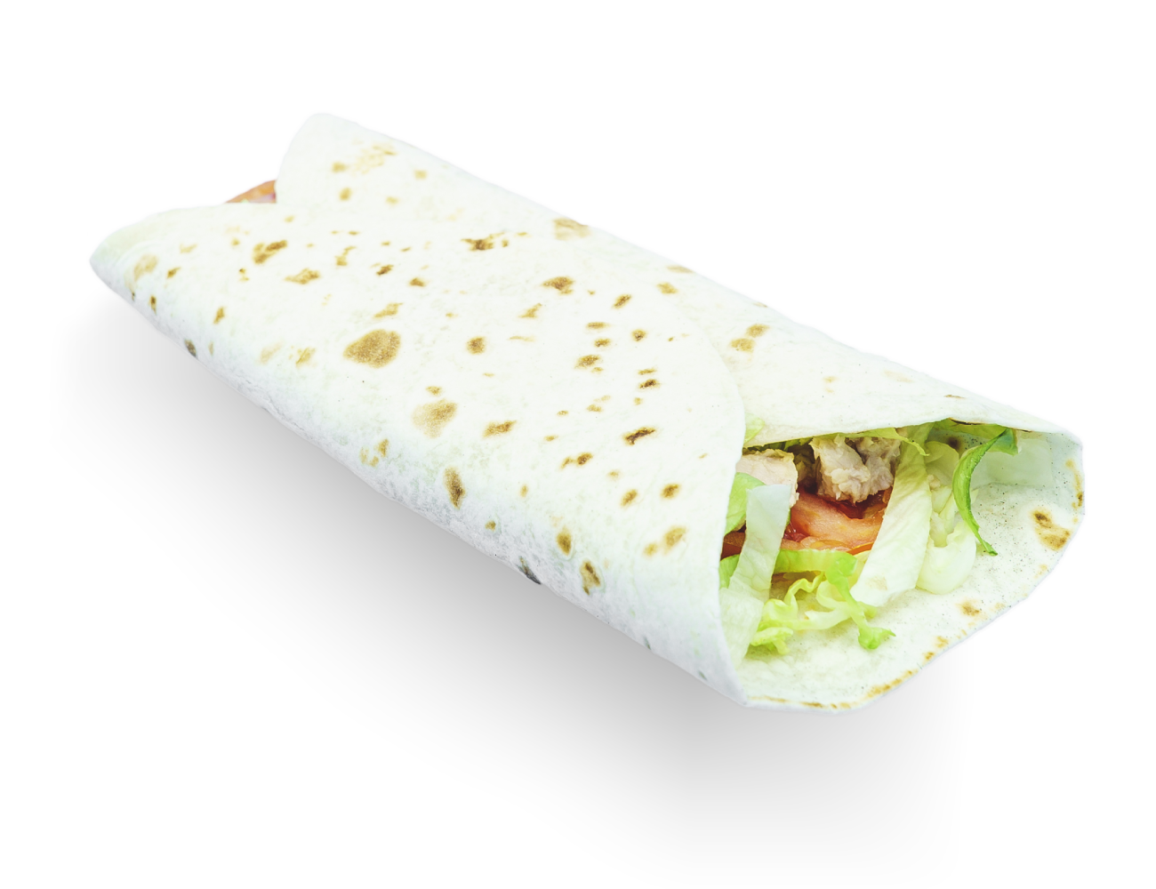 Piadina con iceberg, pomodoro, tonno. Piadina con insalata iceberg, pomodoro, tonno.