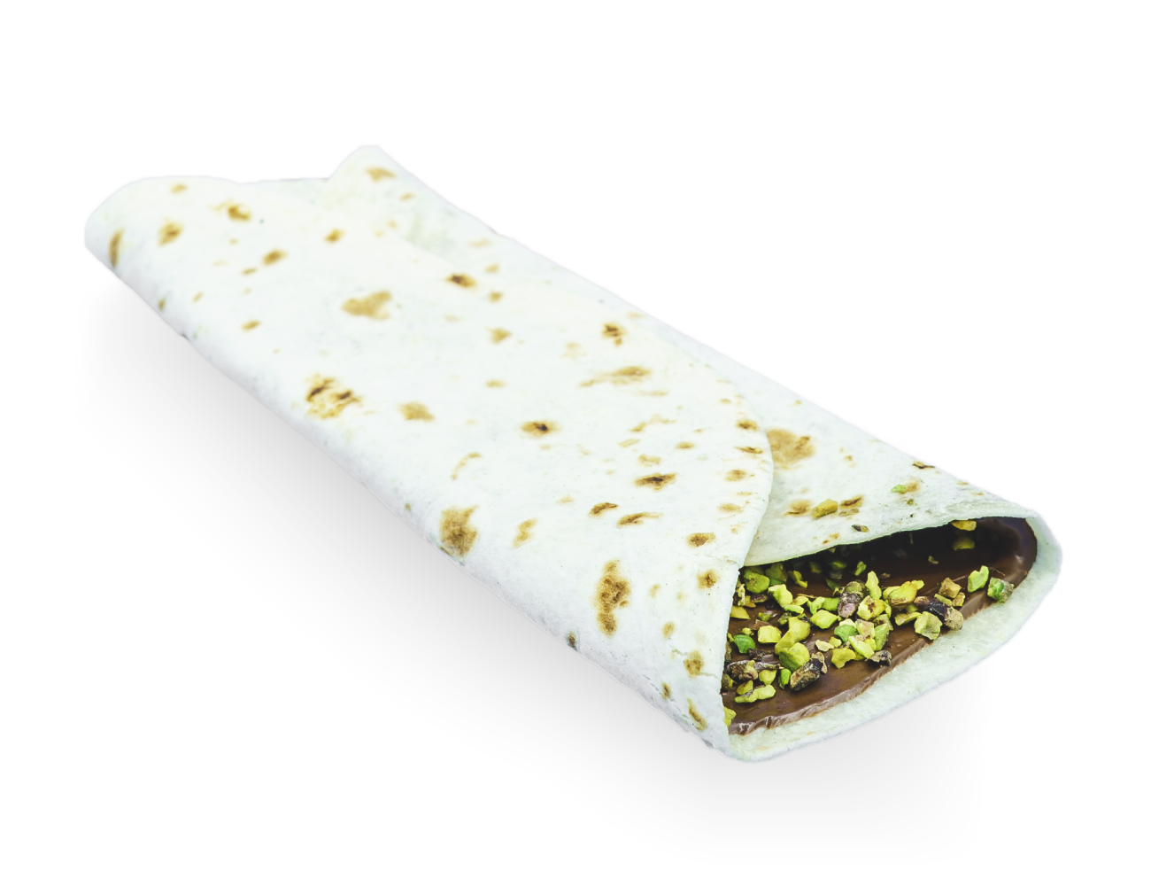 Piadina con nutella, granella di pistacchio. Piadina con nutella, granella di pistacchio.