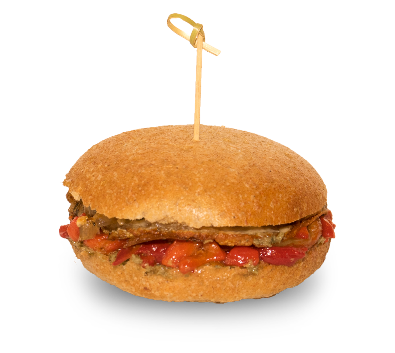 Rhombus, panino con patè di capperi, peperoni, porchetta e provola. Rhombus, panino con patè di capperi, peperoni, porchetta e provola.