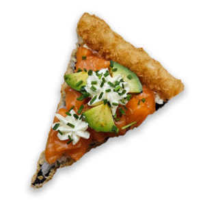 Sushi pizza salmone